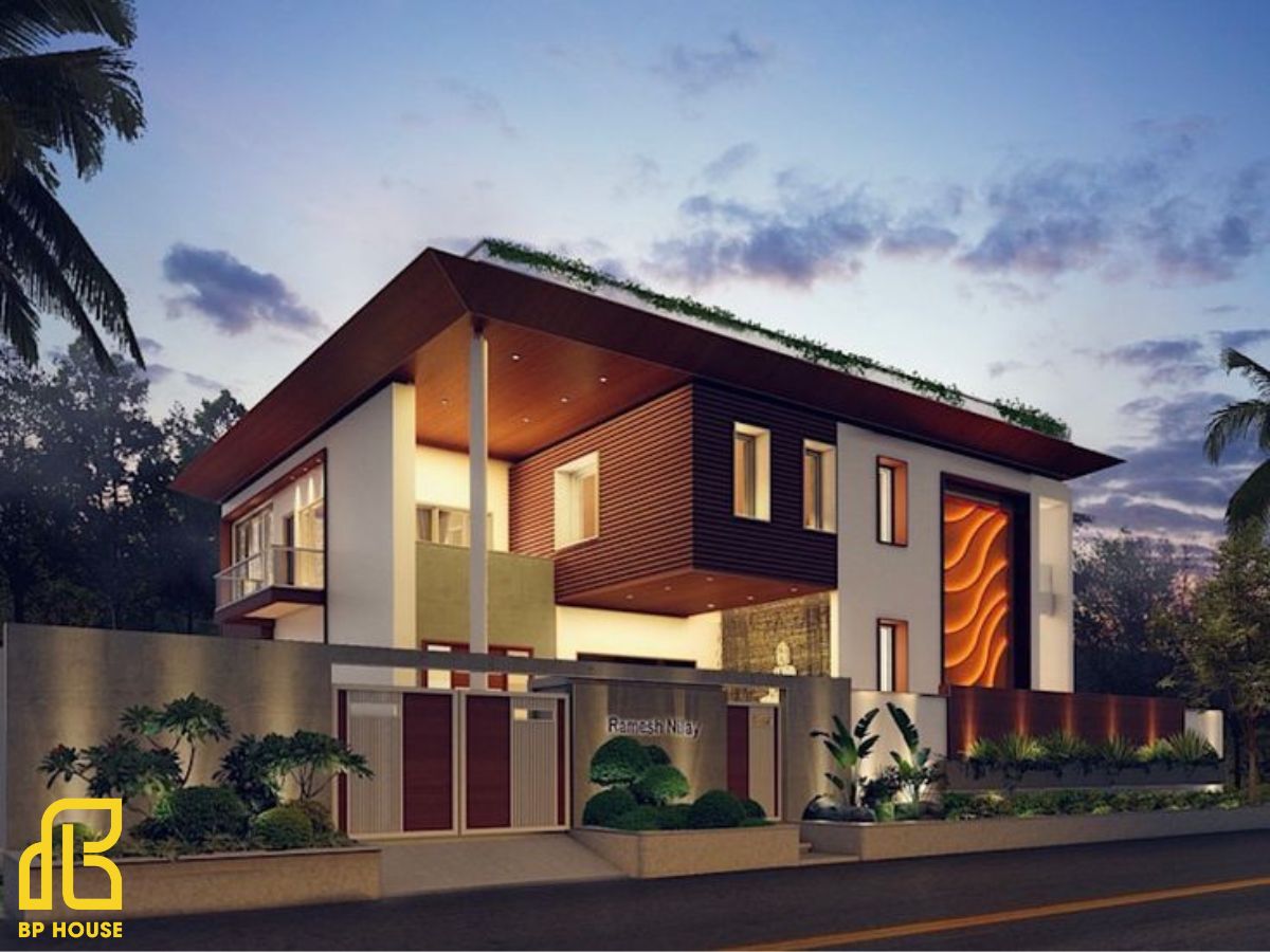 biệt thự 2 tầng hiện đại