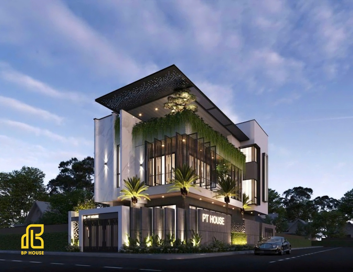 nhà phố 2 mặt tiền hiện đại
