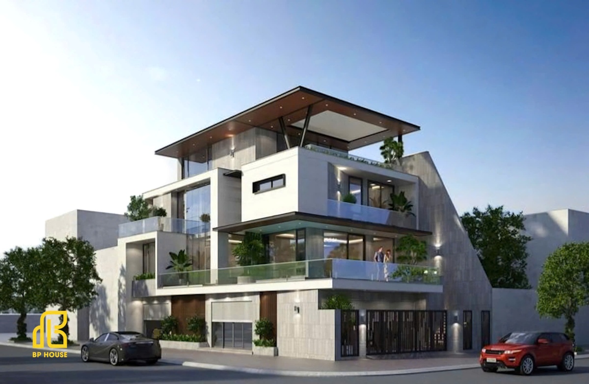 nhà phố 2 mặt tiền hiện đại