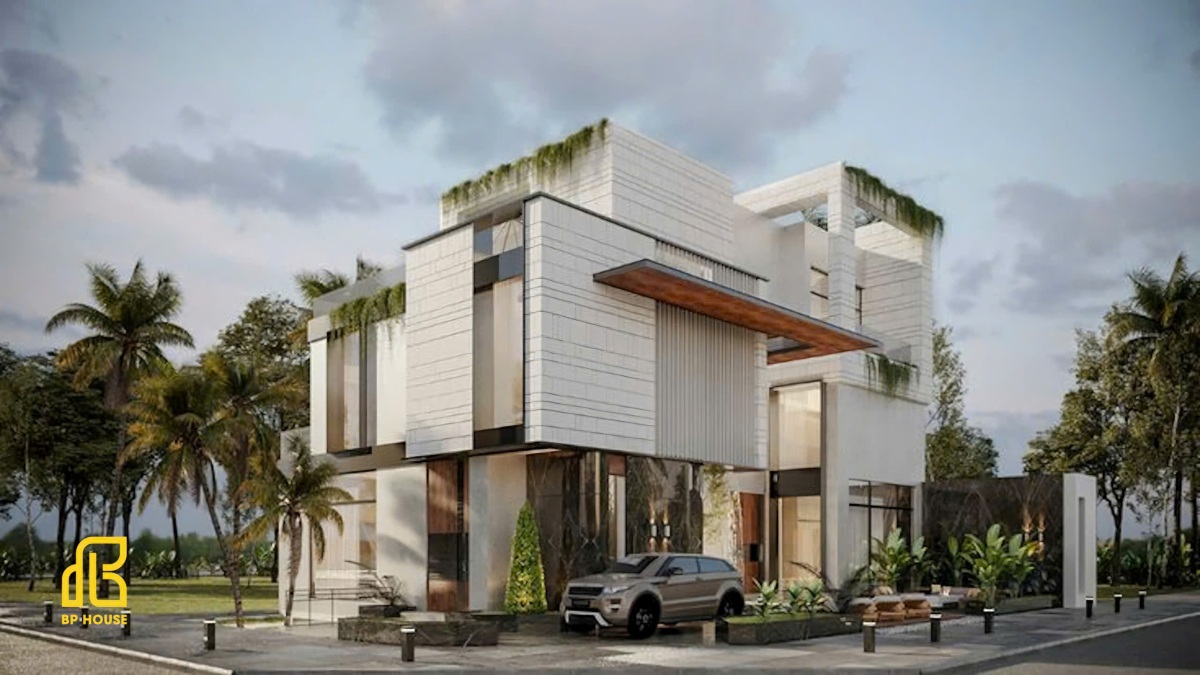 nhà phố 2 mặt tiền hiện đại