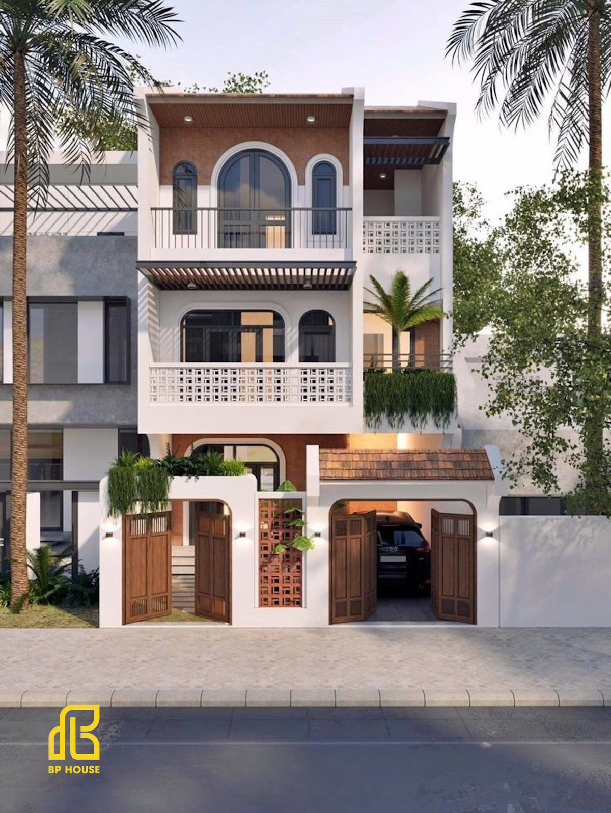 mẫu nhà tân cổ điển 3 tầng