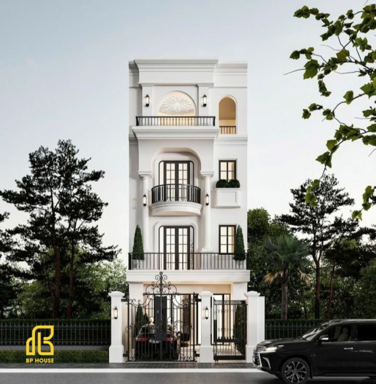 Khám phá nhà tân cổ điển 4 tầng sang trọng và đẳng cấp 2025