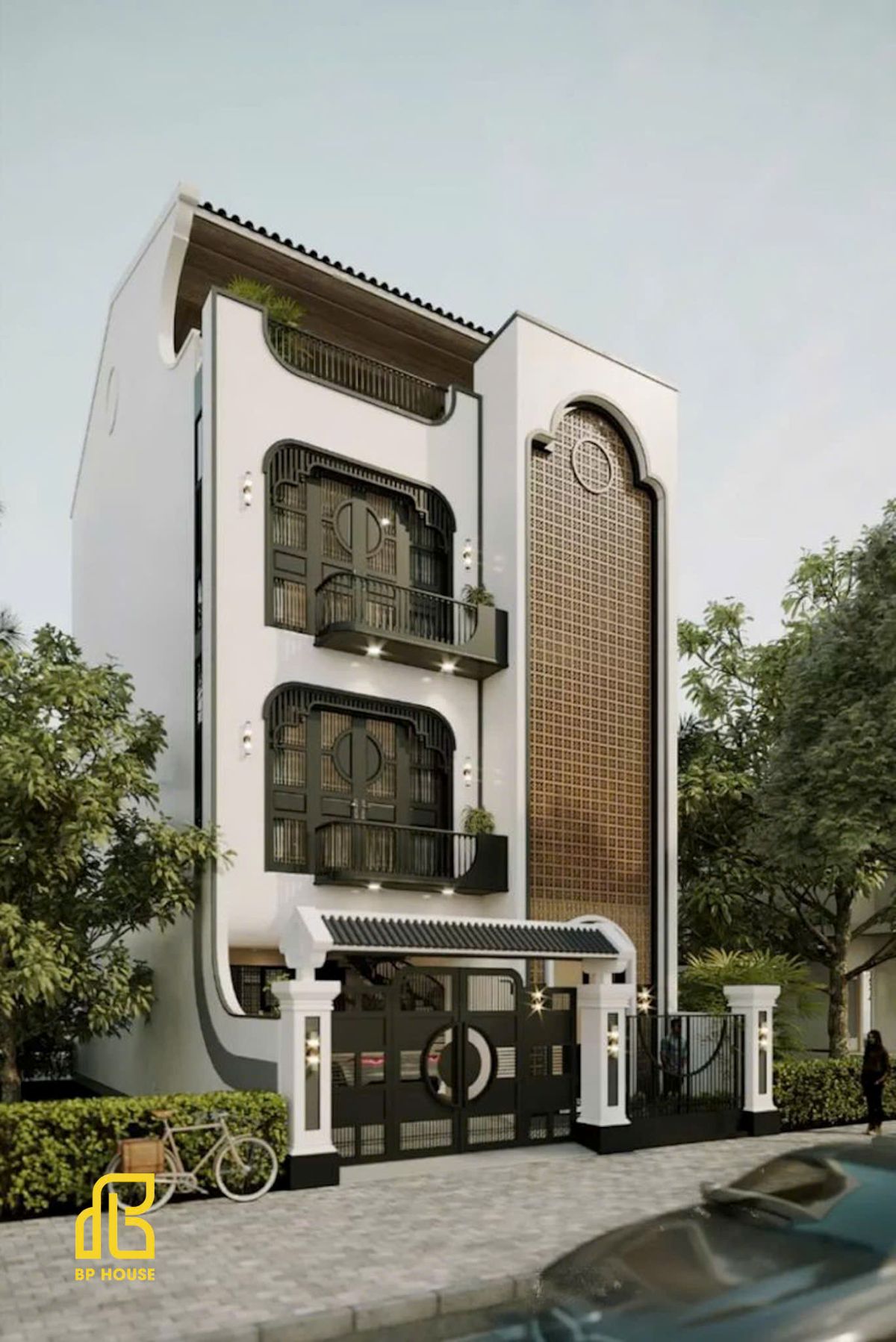 nhà tân cổ điển 4 tầng