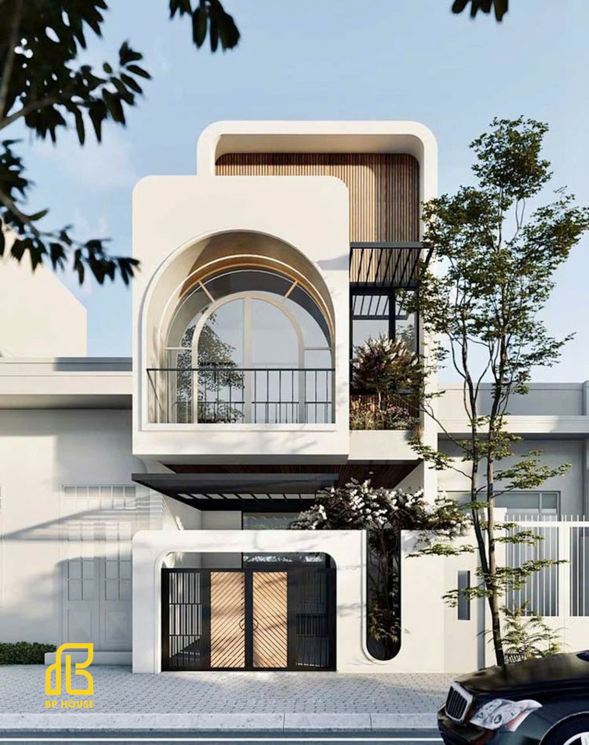 mẫu nhà ống 2 tầng hiện đại