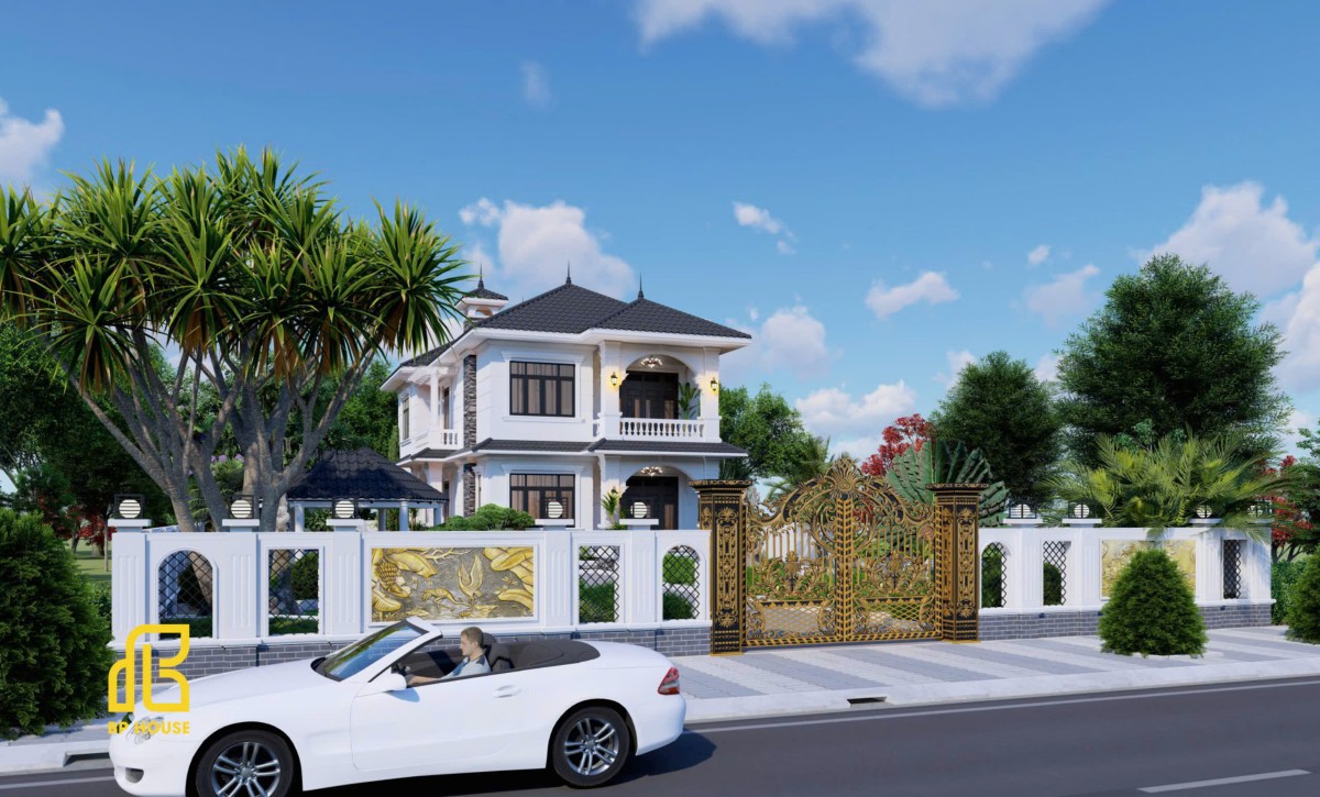 mẫu nhà tân cổ điển 2 tầng