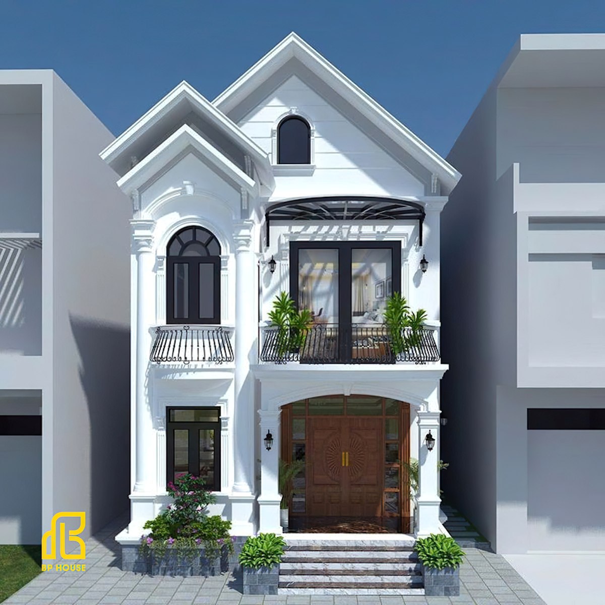 thiết kế nhà 1 trệt 1 lầu