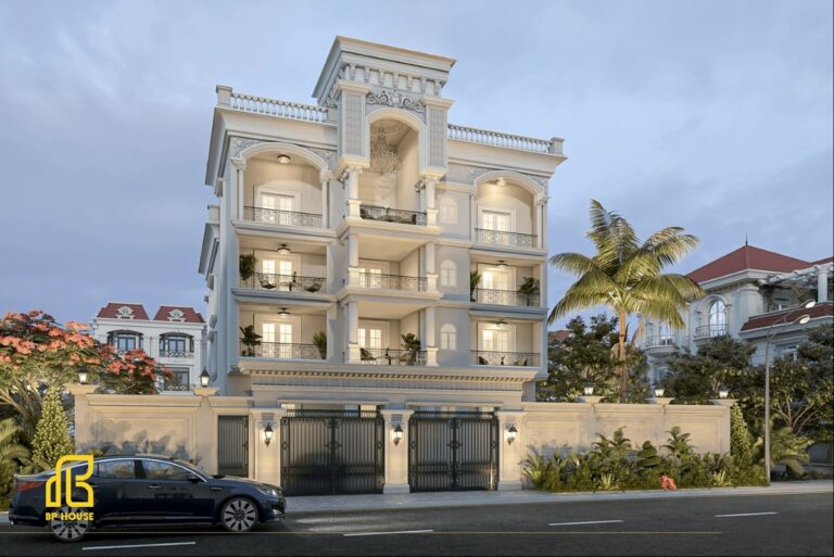 Gợi ý thiết kế biệt thự 4 tầng tân cổ điển sang trọng, đẳng cấp