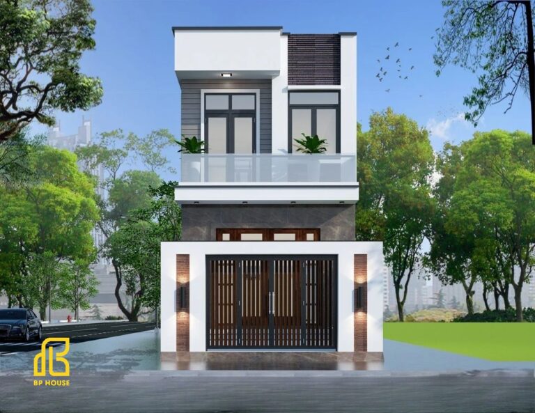 Ngang 6m bản vẽ thiết kế nhà 2 tầng 6x20m đẹp & tiện nghi