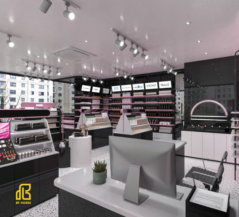 Top mẫu thiết kế showroom mỹ phẩm đốn tim phái đẹp