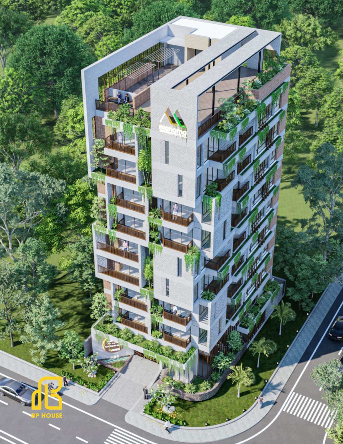 mặt tiền căn hộ dịch vụ