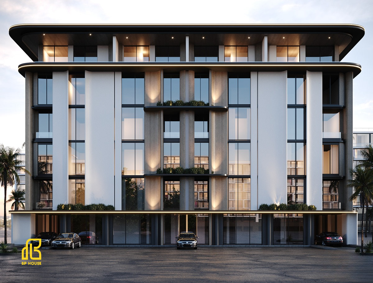 thiết kế căn hộ dịch vụ có tầng hầm