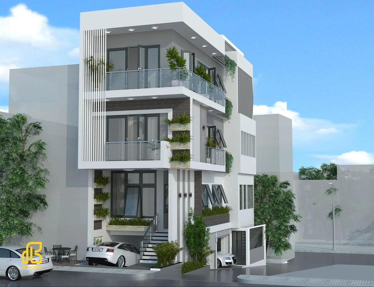 thiết kế nhà phố có tầng hầm