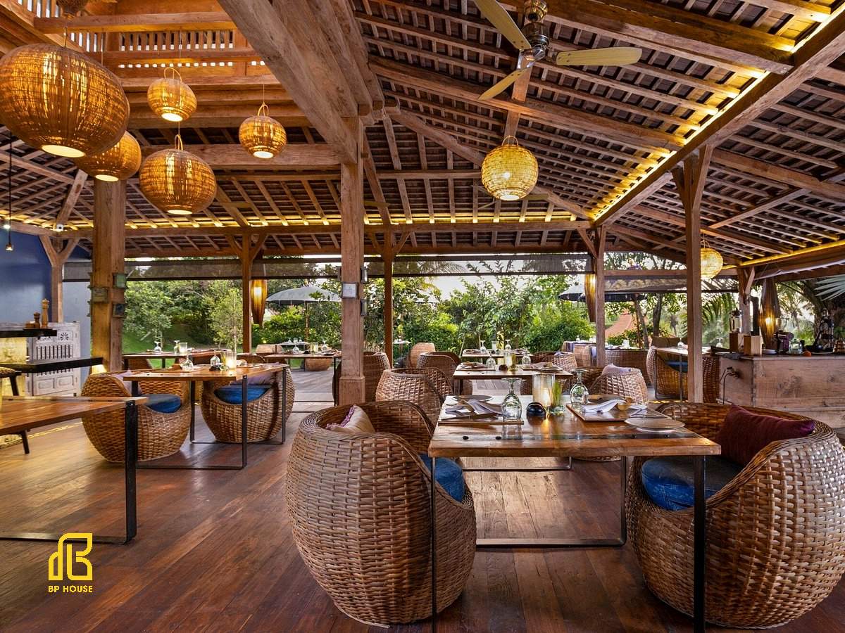 thiết kế thi công resort phong cách mộc