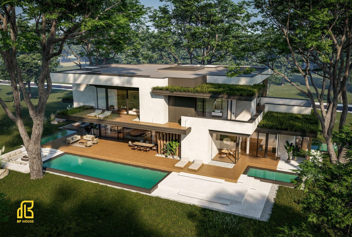 mẫu thiết kế biệt thự đương đại