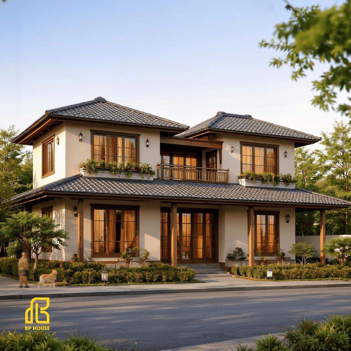 thiết kế biệt thự mái nhật