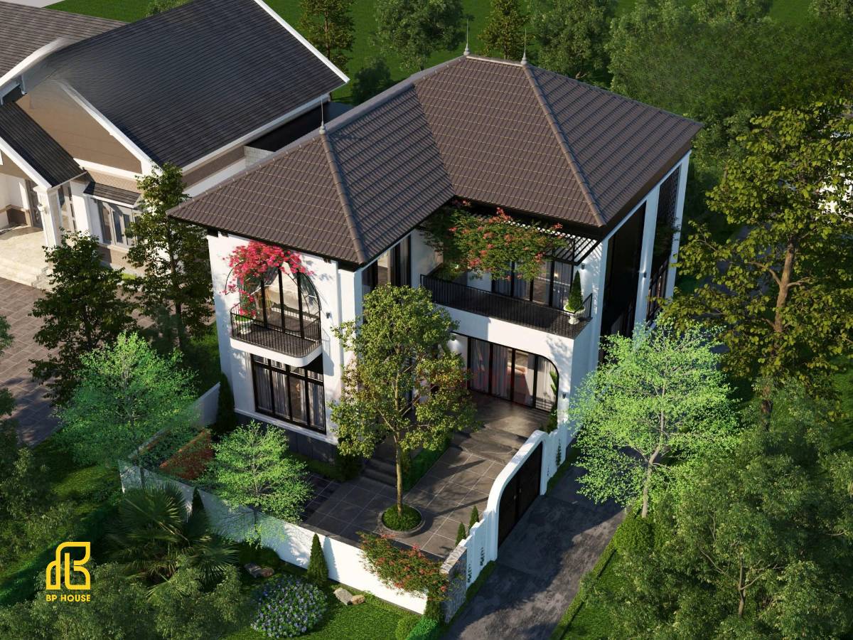 thiết kế biệt thự mái nhật