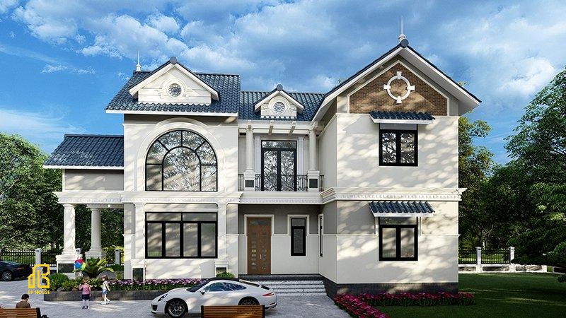 thiết kế biệt thự mái thái