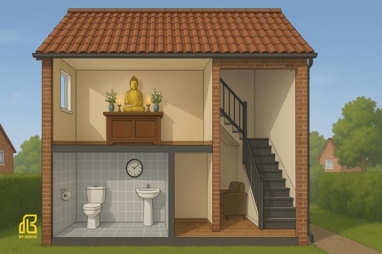 Có nên xây phòng thờ trên nhà vệ sinh không? Cách hóa giải