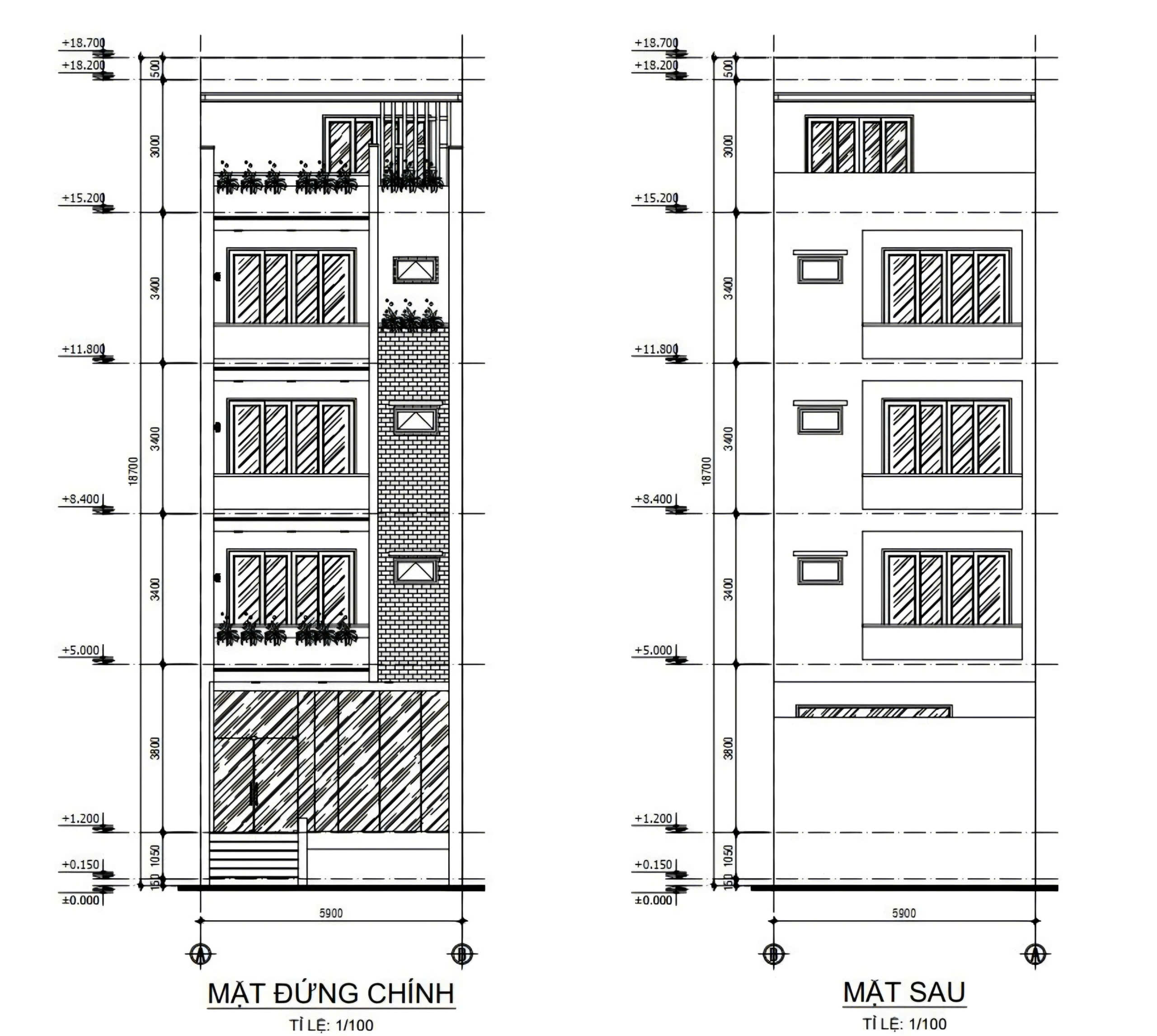 bản vẽ thiết kế nhà nghỉ
