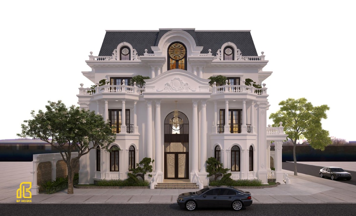 mau-thiet-ke-biet-thu-mai-mansard mẫu thiết kế biệt thự mái mansard