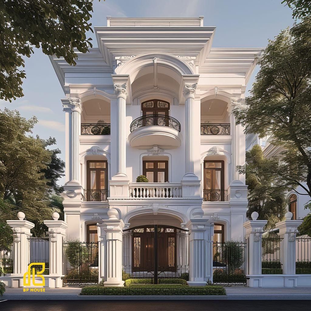 thiết kế thi công biệt thự tân cổ điển