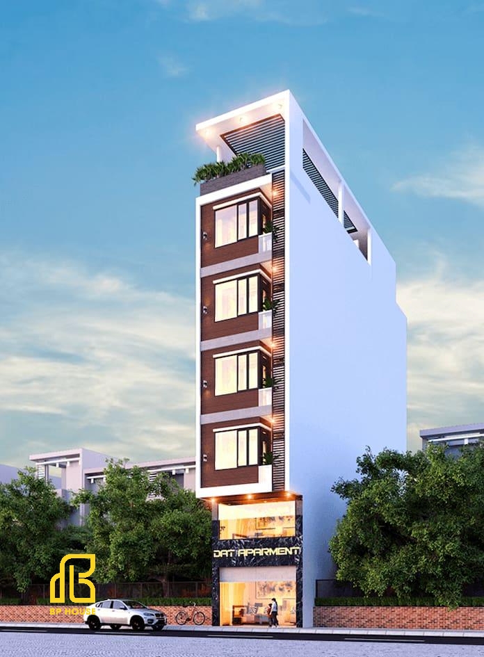 mẫu thiết kế nhà nghỉ 4 tầng 5x20