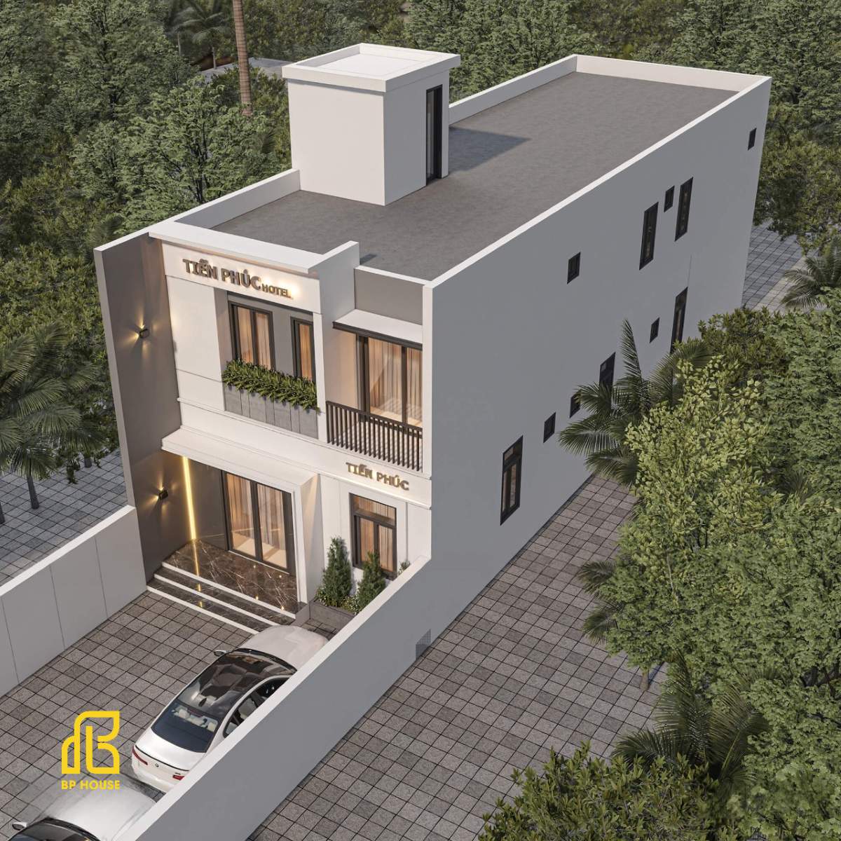 Mẫu nhà nghỉ 2 tầng mini diện tích nhỏ