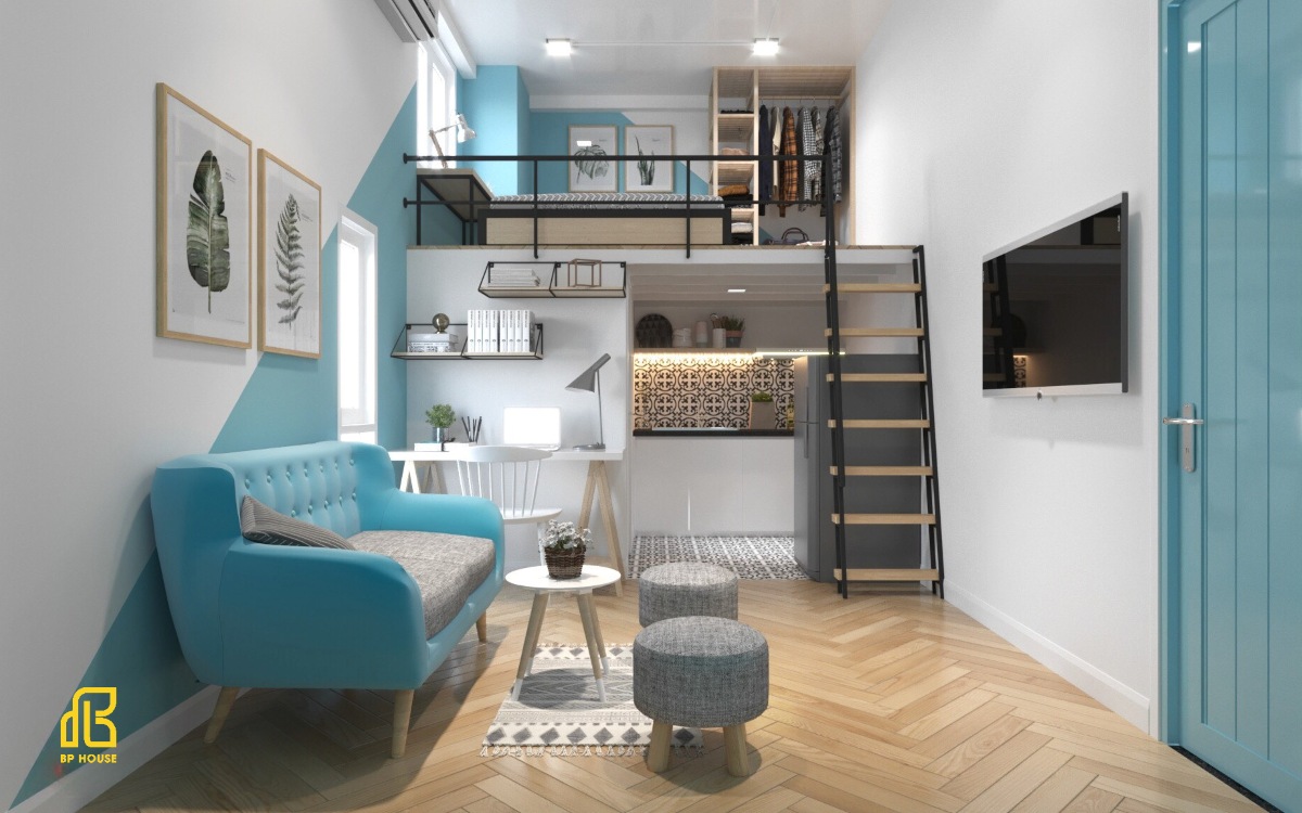 Mẫu nhà trọ cao cấp dạng Studio khép kín