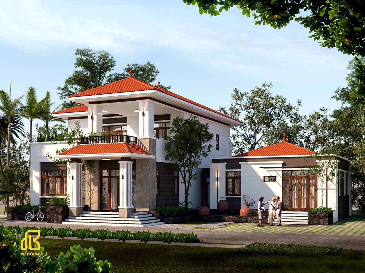 Biệt thự 2 tầng mái Thái đẹp 120m²