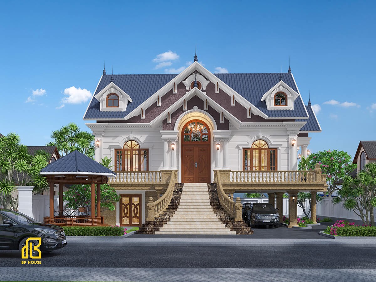 biệt thự 2 tầng tân cổ điển kiểu pháp