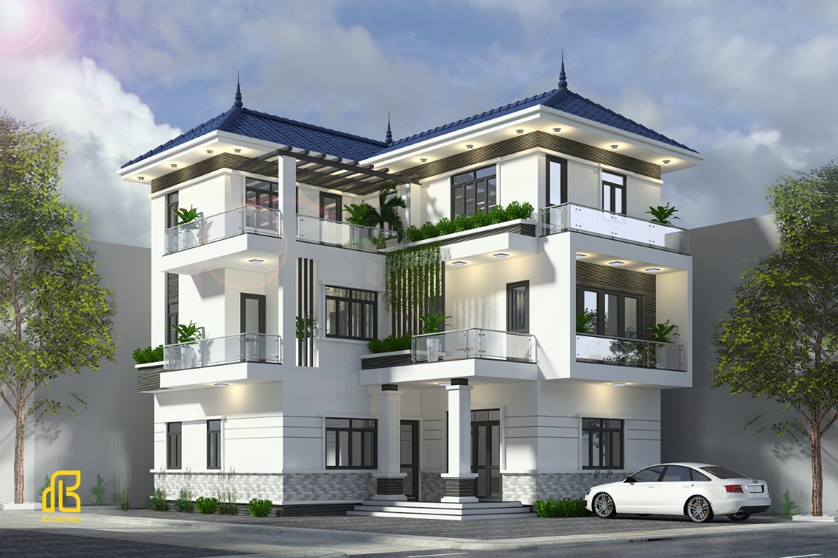 biet-thu-tan-co-dien-3-tang-mai-thai biệt thự tân cổ điển 3 tầng mái thái