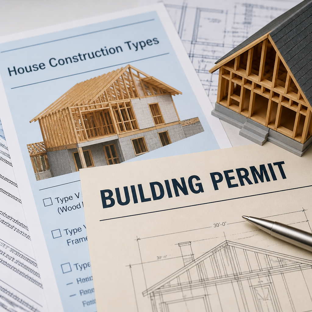 Các loại giấy phép xây dựng cho nhà ở dân dụng và dự án thương mại nhỏ.