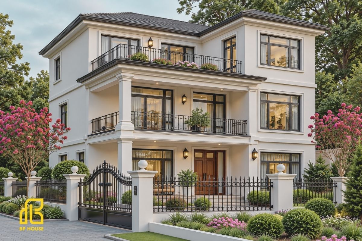 Thiết kế mái Nhật dốc nhẹ, đua rộng giúp thích ứng khí hậu và tối ưu chi phí xây dựng.